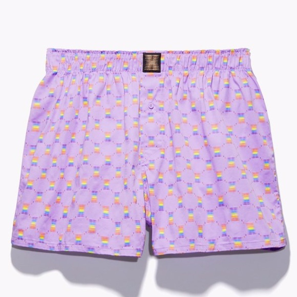 Savage X Fenty Other - Rihanna Fenty Savage X Boxer Shorts Lavender Rainbow Print